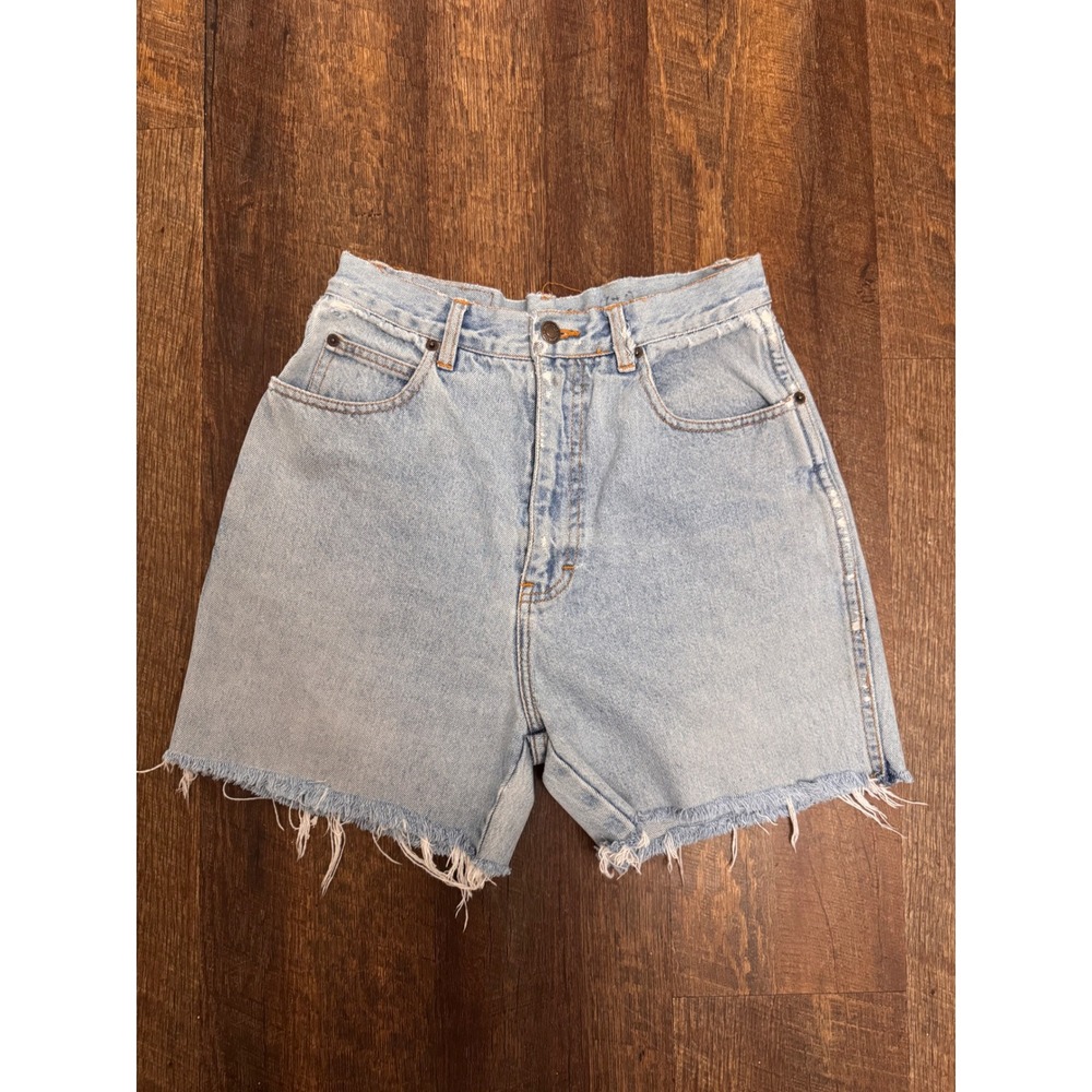 Vintage Jordache Denim Shorts Women 28 Waist High Rise Distressed Cutoff 80s 90s